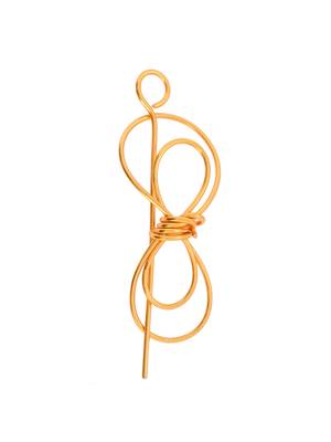 Gold plated metalic hair bun pin 4