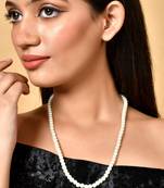 Pearl gold plated chain necklace set