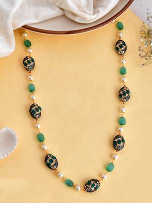 Gold plated multi layered unisex necklace 1