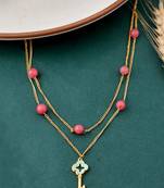 Gold plated chain necklace set