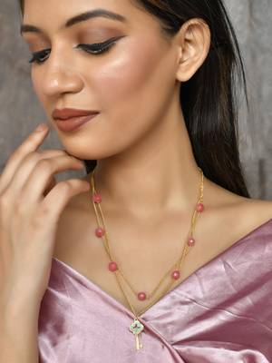 Gold plated chain necklace set 2