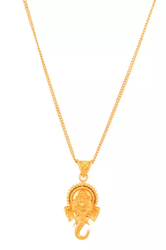 Gold plated tampal necklace set