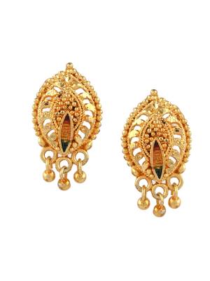 Gold plated handcrafted meenakari jewellery set 4