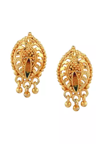 Gold plated handcrafted meenakari jewellery set