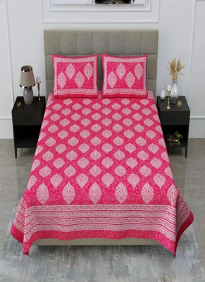100% cotton double bedsheets set of 4 with 8 pillow covers (90x100 inch) 2