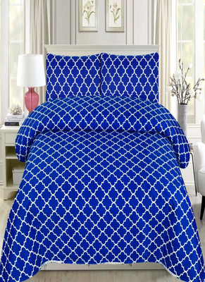 100% cotton double bedsheets set of 4 with 8 pillow covers (90x100 inch) 3