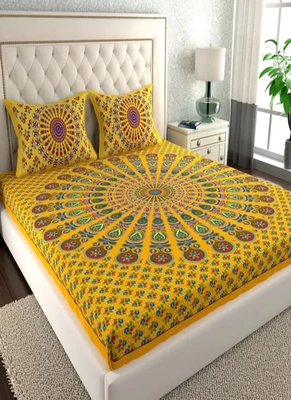 100% cotton double bedsheets set of 4 with 8 pillow covers (90x100 inch) 4