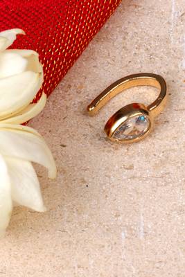 Stone Stone Gold Nose Ring for Women 2
