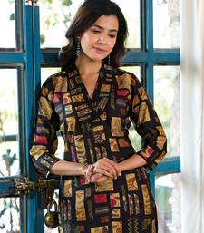  black silk blend abstract print co-ord set
