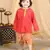 Kidcetra Bandhini Kurta with Leheriya dhoti - Red