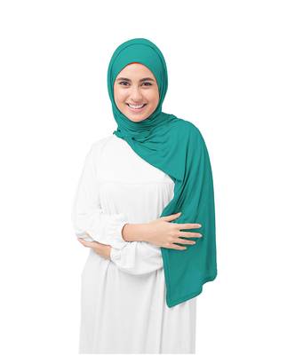 Hijab | Dark Forest Green Viscose Jersey Scarf | Silk Route 1