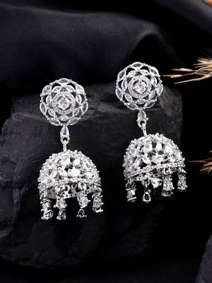 American diamond jhumka earring 1