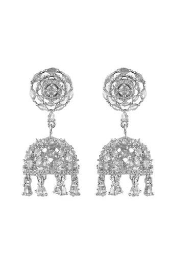 American diamond jhumka earring