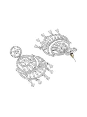Silver plated dangle ad earrings 4