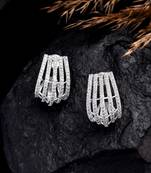 American diamond half hoop earring