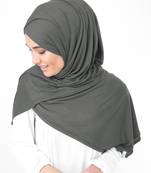 Hijab | Smoked Pearl Grey Viscose Jersey Scarf | Silk Route