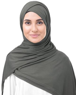 Hijab | Smoked Pearl Grey Viscose Jersey Scarf | Silk Route 3