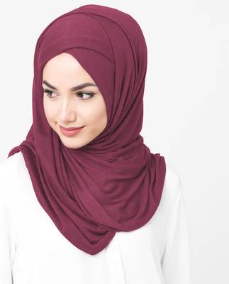 Hijab | Rumba Red Viscose Jersey Scarf | Silk Route 2