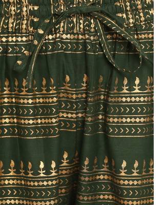 Women Olive Green Kurta Set with Palazzos 2