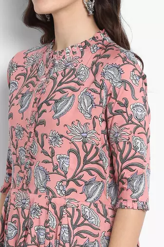 Women Ethnic Floral Dress for Women