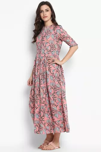 Women Ethnic Floral Dress for Women