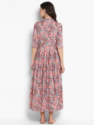 Women Ethnic Floral Dress for Women 4