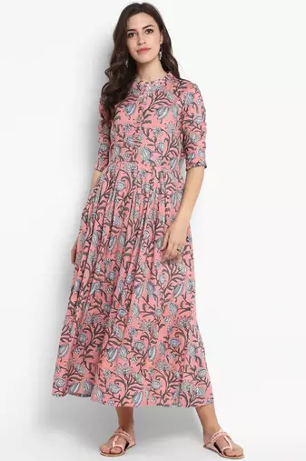 Women Ethnic Floral Dress for Women