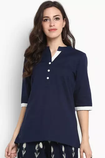 Women Navy Blue Top