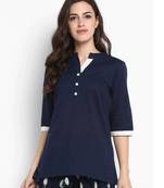 Women Navy Blue Top