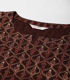 Women Brown Ethnic Printed Kurta