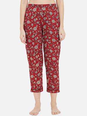 Women Cherry Red Night Suit 7