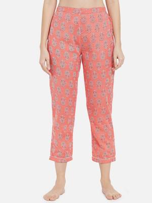 Women Floral Peach Night Suit 7