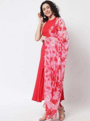 Women Red Kurta Set with Dupatta 3