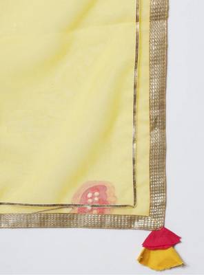 Women Mango Yellow Anarkali Suit Set with Dupatta 2
