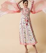 White Embroidered Dress with Dupatta