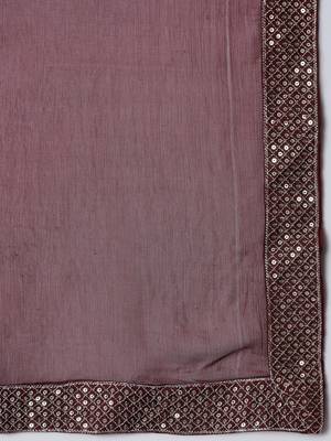 Maroon Flared Suit Set with Dupatta 8