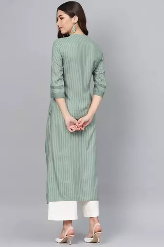 Striped Formal Kurta with Pants Set