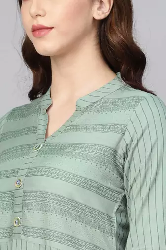 Striped Formal Kurta with Pants Set