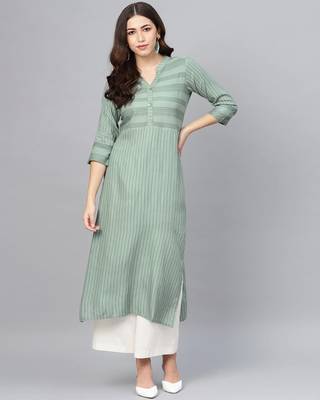 Striped Formal Kurta with Pants Set 5