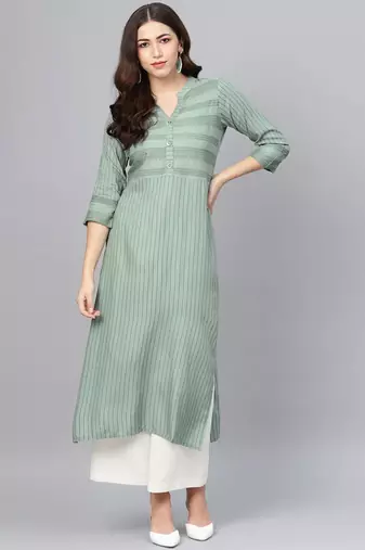 Striped Formal Kurta with Pants Set