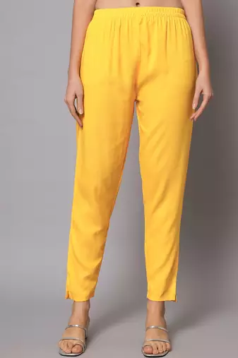 Women Chrome Yellow Kurta Set with Dupatta