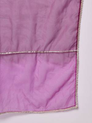 Plum Violet Embroidered Anarkali Suit Set with Dupatta 8