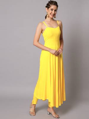 Yellow Anarkali Suit Set with Dupatta 6