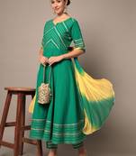 Jade Green Anarkali Kurta Set with Dupatta
