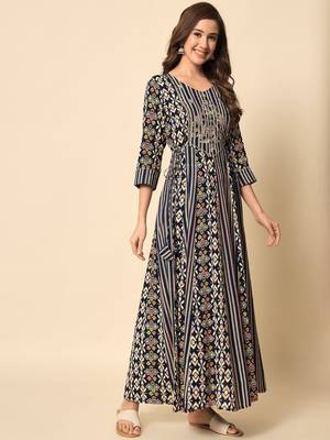 Blue Anarkali Suit Set with Dupatta 6