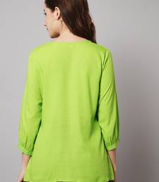 Fluorescent Green A-line Top