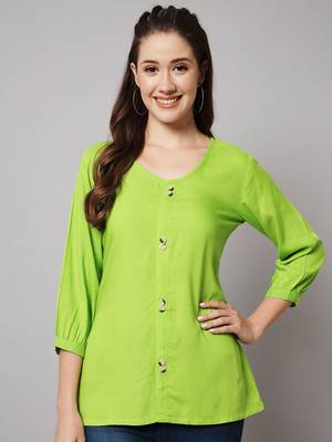 Fluorescent Green A-line Top 1