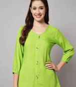 Fluorescent Green A-line Top