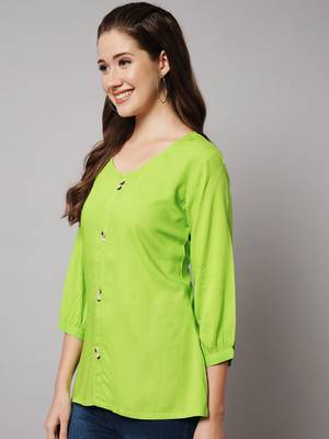 Fluorescent Green A-line Top 3