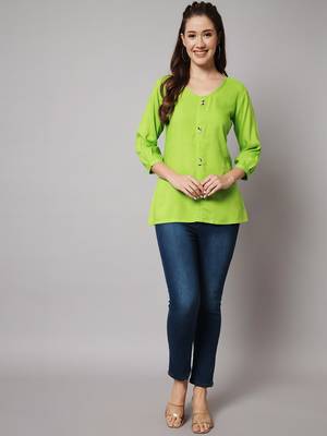 Fluorescent Green A-line Top 4